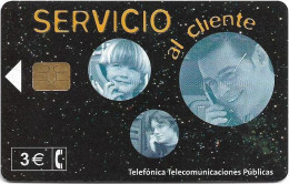 Spain - Telefonica - Servicio Al Cliente - P-495 - 3€, 05.2002, 26.200ex, Used - Private Issues