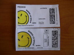 France Montimbrenligne Sur Fragment Smile LV - Timbres à Imprimer (Montimbrenligne)