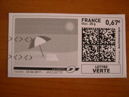 France Montimbrenligne Sur Fragment Parasol NB - Printable Stamps (Montimbrenligne)
