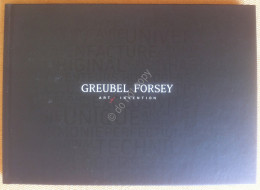 Orologi - Watches - Greuber Forsey - Brochure Di Presentazione - Inglese - Andere & Zonder Classificatie