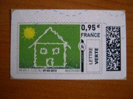 France Montimbrenligne Sur Fragment Maison Verte - Printable Stamps (Montimbrenligne)