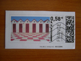 France Montimbrenligne Sur Fragment  Cabines De Bain - Printable Stamps (Montimbrenligne)