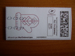 France Montimbrenligne Sur Fragment Gant - Printable Stamps (Montimbrenligne)