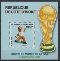 Côte D'Ivoire Ivory Coast 2006 FIFA World Cup Coupe Du Monde WM Football Fußball Souvenir Sheet Bloc Block - 2006 – Germania