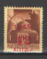 Hungary 1945. ERROR: Assistant Stamp, 42 Filler With Overprint Dislocation MNH (**) - Varietà & Curiosità