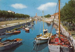 CARTOLINA  FANO,MARCHE-PORTA CANALE-MARE,SOLE,ESTATE,VACANZA,LUNGOMARE,BARCHE A VELA,BELLA ITALIA,VIAGGIATA 1963 - Fano