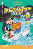 Carte Prépayée JAPON - DISNEY / Série Keio 8/25 - Mickey Et Canard Donald Sport Rafting Chien Dog - JAPAN Prepaid Card - Disney