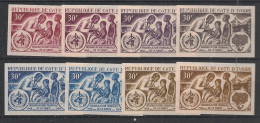 COTE D'IVOIRE - 1968 - N°YT. 280 - OMS - 8 Essais Non Dentelé / Imperf. Essays - Neuf Luxe ** / MNH - Côte D'Ivoire (1960-...)