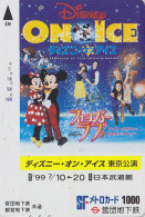 Carte JAPON - DISNEY ON ICE - Mickey Minnie Blanche Neige Patinage - SNOW WHITE MOVIE JAPAN Prepaid Metro Card - Disney