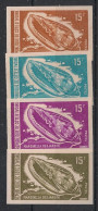 COTE D'IVOIRE - 1971 - N°YT. 313 - Coquillage 15f - 4 Essais Non Dentelé / Imperf. Essays - Neuf Luxe ** / MNH - Côte D'Ivoire (1960-...)