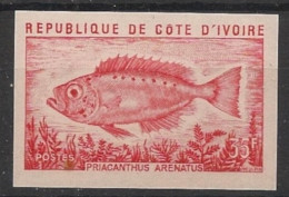 COTE D'IVOIRE - 1973 - N°YT. 356 - Poisson 35f - Essai Non Dentelé / Imperf. Essay - Neuf Luxe ** / MNH - Côte D'Ivoire (1960-...)