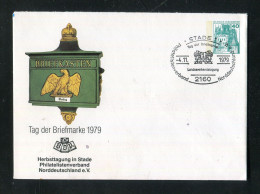 "BUNDESREPUBLIK DEUTSCHLAND" 1979, Privat-Ganzsachenumschlag Mit Abbildung Briefkasten, SSt. "Stade" (A085) - Sobres Privados - Usados