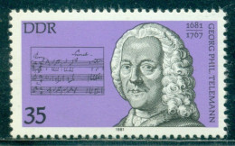 1981 Georg Philipp Telemann,german Composer,music,DDR,2606,MNH - Karl Marx