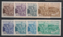 COTE D'IVOIRE - 1968 - N°YT. 273 - Minoterie - 8 Essais Non Dentelé / Imperf. Essays - Neuf Luxe ** / MNH - Côte D'Ivoire (1960-...)