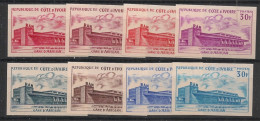 COTE D'IVOIRE - 1965 - N°YT. 236 - Gare D'Abidjan - 8 Essais Non Dentelé / Imperf. Essays - Neuf Luxe ** / MNH - Côte D'Ivoire (1960-...)