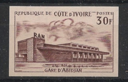 COTE D'IVOIRE - 1965 - N°YT. 236 - Gare D'Abidjan - Essai Non Dentelé / Imperf. Essay - Neuf Luxe ** / MNH - Côte D'Ivoire (1960-...)