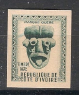 COTE D'IVOIRE - 1960 - Taxe TT N°YT.  - Masque Guéré - Essai Non Dentelé / Imperf. Essay - Neuf Luxe ** / MNH - Côte D'Ivoire (1960-...)