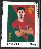 Portugal N Value Soccer Stamp On Paper - Gebraucht