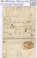 Ireland Military Leitrim 1829 Letter BALLINAMORE/83 Mileage To London Allowed Free Signed Major Kennedy 23rd Regt - Prephilately