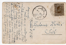 Delcampe - 1931. KINGDOM OF YUGOSLAVIA,CROATIA,VINKOVCI STATION POSTMARK,DVOR NA UNI,POSTCARD,USED TO ŠID - Jugoslawien