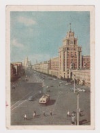 Russia USSR Soviet Union Postal Stationery Card PSC 1957, Entier, Moscow Street View Many Old Cars, Bus (52211) - 1950-59