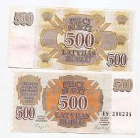 LATVIA Lettland LETTONIA 500 Rubles Roubles 1992 VF +++ RARE EX USSR RUSSIA - Letonia