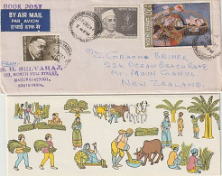 India - New Zealand Airmail Cover & Card - Brieven En Documenten