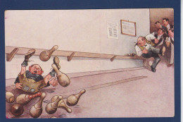 CPA Bowling Sport Boules Satirique Caricature Humour Non Circulé - Bowling