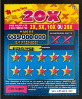 114 E,  Instant Lottery Portugal 1 X « Raspadinha », « 20 X Pode Multiplicar O Seu Prémio ... », # 540 - Billets De Loterie