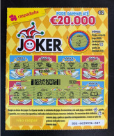 114 E, Lottery Tickets, Portugal, « Raspadinha », « Instant Lottery », « JOKER Pode Ganhar Até € 20.000 », Nº 552 - Billets De Loterie