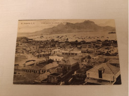 ANTIQUE POSTCARD CAPE VERDE CABO VERDE S. VICENTE - VISTA PARCIAL DA CIDADE DO MINDELO CIRCULATED 1914 - Cape Verde