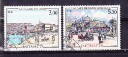 MONACO, YT 1385/6 Obl, 1983,  A La Belle époque (8B569) - Usados