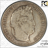 Monnaie Gradée PCGS F15- 5 Francs Écu Louis-Philippe 1833 Bayonne - 5 Francs