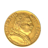 Louis XVIII-20 Francs 1815 Lille - 20 Francs (or)