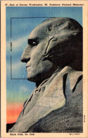 South Dakota Black Hills Mount Rushmore National Monument Bust Of George Washington Curteich - Mount Rushmore