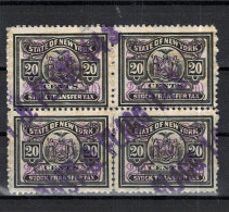 CHCT26 - State Of New York, Stock Transfer Tax Stamp, Block Of 4, America - Unclassified