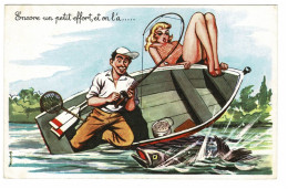 CPA Illustrator Illustrateur Humour LOUIS CARRIERE Pin Up Lady Girl Position Indiscrete Fishing Peche Visvangst Fesses - Carrière, Louis