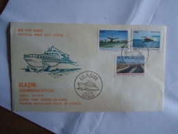 TURKEY CYPRUS FDC   1978 AIRPLANES SHIPS - Briefe U. Dokumente