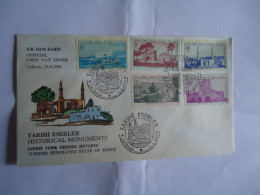 TURKEY CYPRUS  FDC  1980 MONUMENTS - Covers & Documents