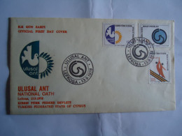 TURKEY CYPRUS  FDC  1978  ANNIVERSARIES  OATH - Covers & Documents
