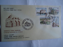 TURKEY CYPRUS  FDC  1977 MONUMENTS - Other & Unclassified