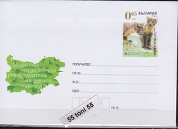 2021 Europa - Fauna Protected Animals  P.Stationery Bulgaria /Bulgarie - Enveloppes