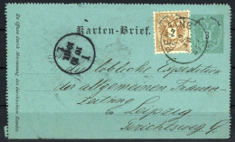 1886, Österreich, K 1 A, 44, Brief - Oblitérations Mécaniques