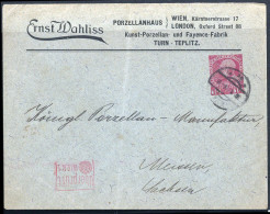 1908, Österreich, U (144), Brief - Mechanische Stempel