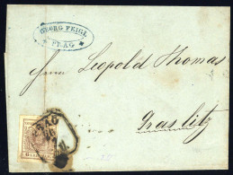 1850, Österreich, 4 X A, Brief - Mechanische Stempel