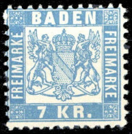 1868, Altdeutschland Baden, 25 B, * - Ungebraucht