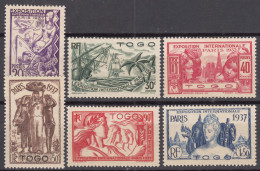 Togo 1937 Yvert#165-170 Mint Hinged - Neufs