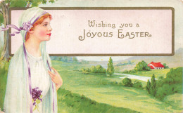 FÊTES ET VOEUX - Wishing You Happy Easter - Colorisé - Carte Postale Ancienne - Pâques