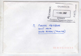 Enveloppe ESPAGNE ESPANA Oblitération E.M.A. CALAMOCHA 06/11/2007 - Franking Machines (EMA)