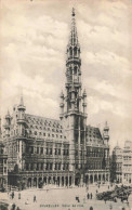 BELGIQUE - Bruxelles - Hôtel De Ville - Animé - Carte Postale Ancienne - Monuments, édifices
